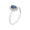 Thumbnail Image 1 of 9ct White Gold Sapphire & Diamond Cluster Ring