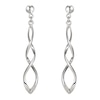 Thumbnail Image 1 of 9ct White Gold Diamond Dangle Earrings