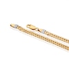 Thumbnail Image 2 of 9ct Yellow & White Gold 17 Inch Bar Set Curb Chain