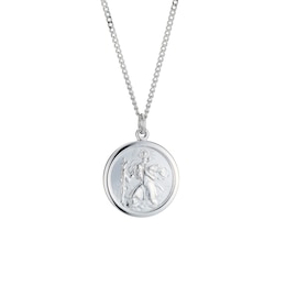 Silver 18 Inch St. Christopher Pendant