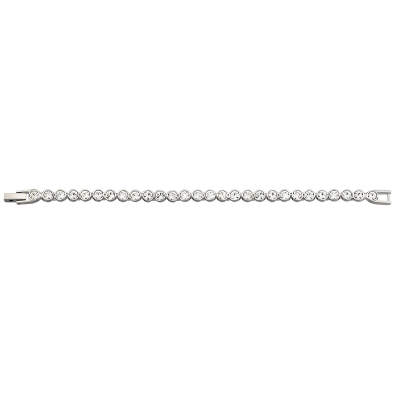 Swarovski Rhodium Plated 7 Inch Crystal Tennis Bracelet