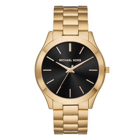 Michael Kors Slim Runway Men’s Yellow Gold Tone Watch