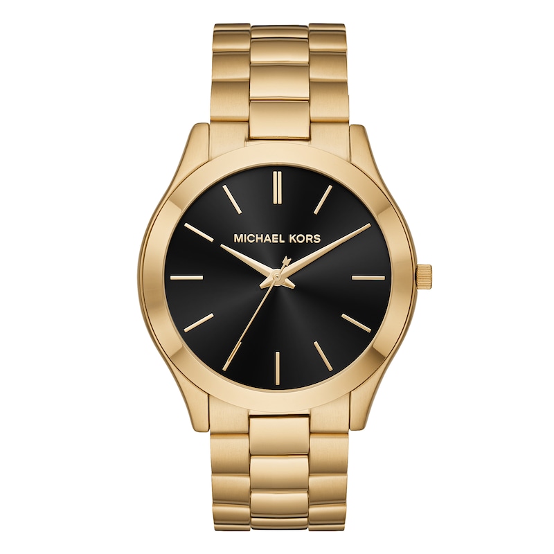 Michael Kors Slim Runway Men's Yellow Gold-Tone Watch
