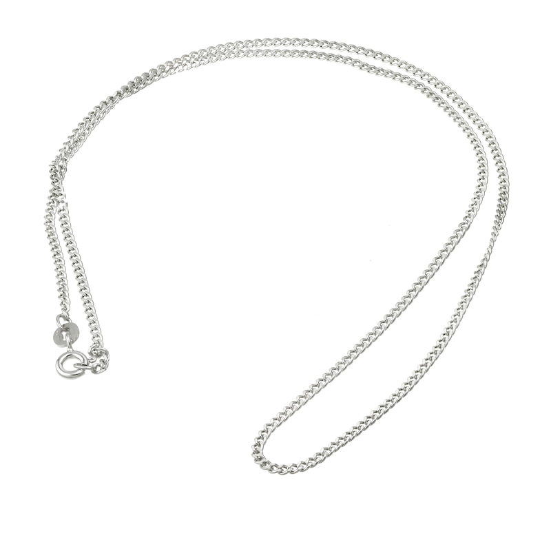 9ct White Gold 20 Inch Curb Chain