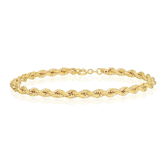 9ct Yellow Gold 8’’ Rope Chain Bracelet
