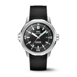 IWC Aquatimer Men's Black Dial & Rubber Strap Watch