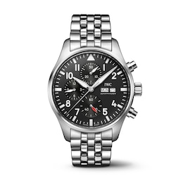 IWC Pilot’s Watches Men's Black Dial & Stainless Steel Watch
