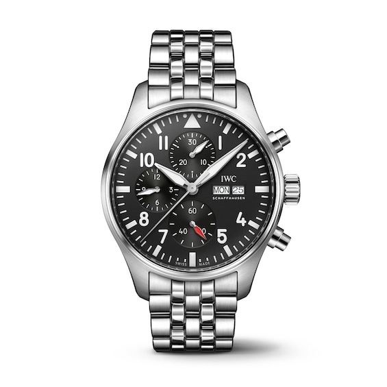 IWC Pilot’s Watches Men’s Black Dial & Stainless Steel Watch