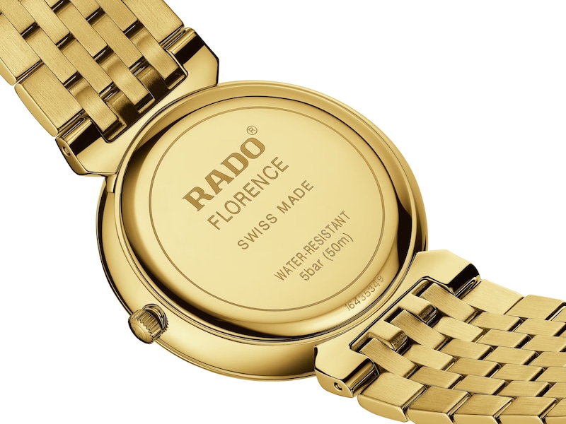 Rado Florence Men's Diamond Dial & Gold-Tone PVD Bracelet Watch