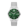 Thumbnail Image 1 of Emporio Armani Green Dial & Mesh Stainless Steel Bracelet Watch