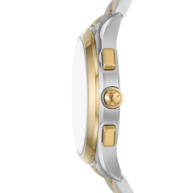 Emporio Armani Blue Dial & Two-Tone Bracelet Watch