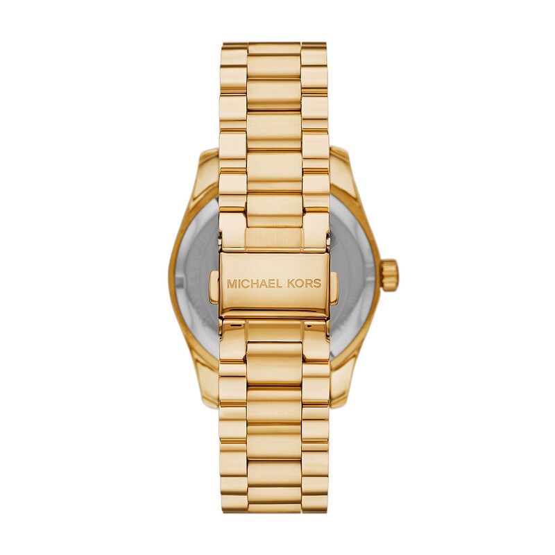 Michael Kors Lexington Gold-Tone Crystal Watch, Bracelet & Earring  