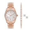 Thumbnail Image 1 of Michael Kors Lexington Rose Gold Tone Crystal Watch, Bracelet & Earring Giftset