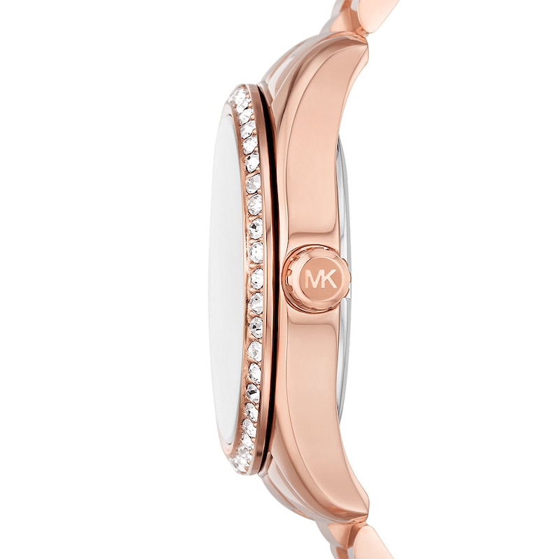 Michael Kors Lexington Ladies' Crystal Rose Gold-Tone Watch