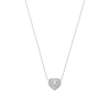 Thumbnail Image 1 of Michael Kors Love Sterling Silver Tapered Baguette Heart Pendant Necklace