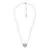 Thumbnail Image 1 of Michael Kors Love Sterling Silver Tapered Baguette Heart Pendant Necklace