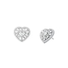 Thumbnail Image 0 of Michael Kors Love Sterling Silver Tapered Baguette Heart Stud Earrings