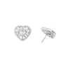 Thumbnail Image 1 of Michael Kors Love Sterling Silver Tapered Baguette Heart Stud Earrings
