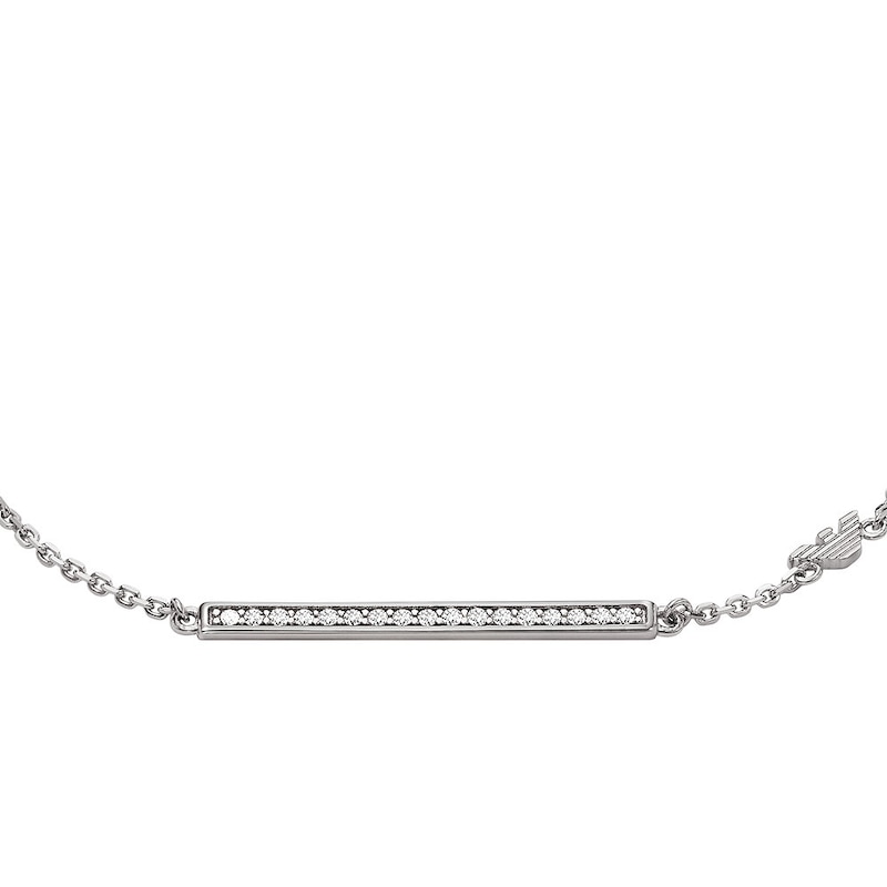 Emporio Armani ID Sterling Silver Cubic Zirconia Bracelet