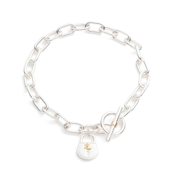 Lauren Ralph Lauren Sterling Silver 7.3 Padlock Pendant Brac