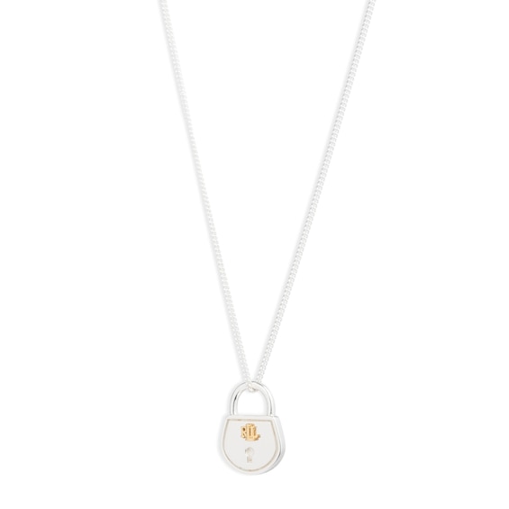 Lauren Ralph Lauren Sterling 17 Silver Padlock Pendant Neckl