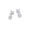 Thumbnail Image 1 of CARAT* LONDON Jasmine Sterling Silver & Round Cubic Zirconia Drop Earrings