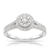 Thumbnail Image 1 of Platinum 0.50ct Diamond Round Cut Double Halo Ring