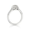 Thumbnail Image 3 of Platinum 0.50ct Diamond Round Cut Double Halo Ring