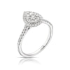 Thumbnail Image 1 of Platinum 0.50ct Diamond Pear Shaped Round cut Halo Ring