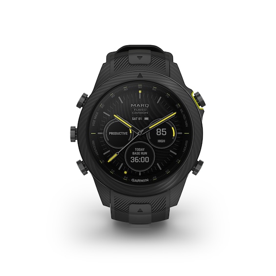 Garmin Marq Athlete (Gen 2) Black Textured Silicone Rubber Carbon Edition Smartwatch