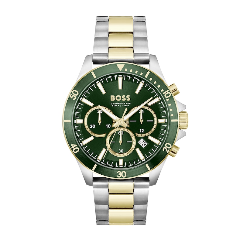 BOSS Troper Green Dial & Two-Tone Bracelet Exclusive Watch