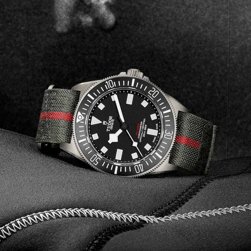 Tudor Pelagos FXD 42mm Black Dial & Fabric Strap Watch