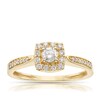 Thumbnail Image 0 of 9ct Yellow Gold 0.33ct Total Diamond Round Cut Cushion Shaped Halo Ring