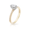 Thumbnail Image 1 of 18ct Yellow Gold & Platinum 0.50ct Total Diamond Pear Cut Halo Ring