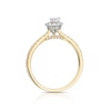 Thumbnail Image 2 of 18ct Yellow Gold & Platinum 0.50ct Total Diamond Pear Cut Halo Ring