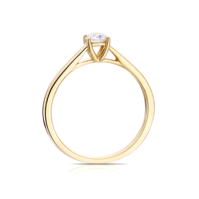 18ct Yellow Gold 0.25ct Diamond Round Solitaire Ring