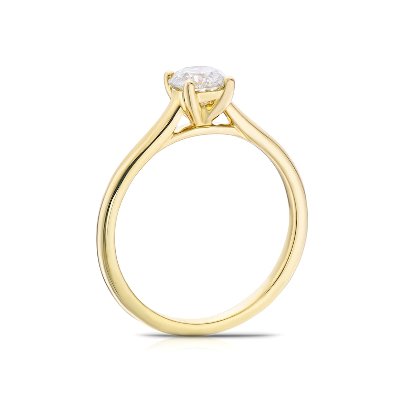 14ct Yellow Gold 0.50ct Diamond Round Cut Solitaire Ring