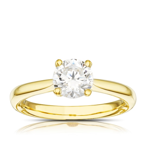 Origin 18ct Yellow Gold 1ct Diamond Round Cut Solitaire Ring