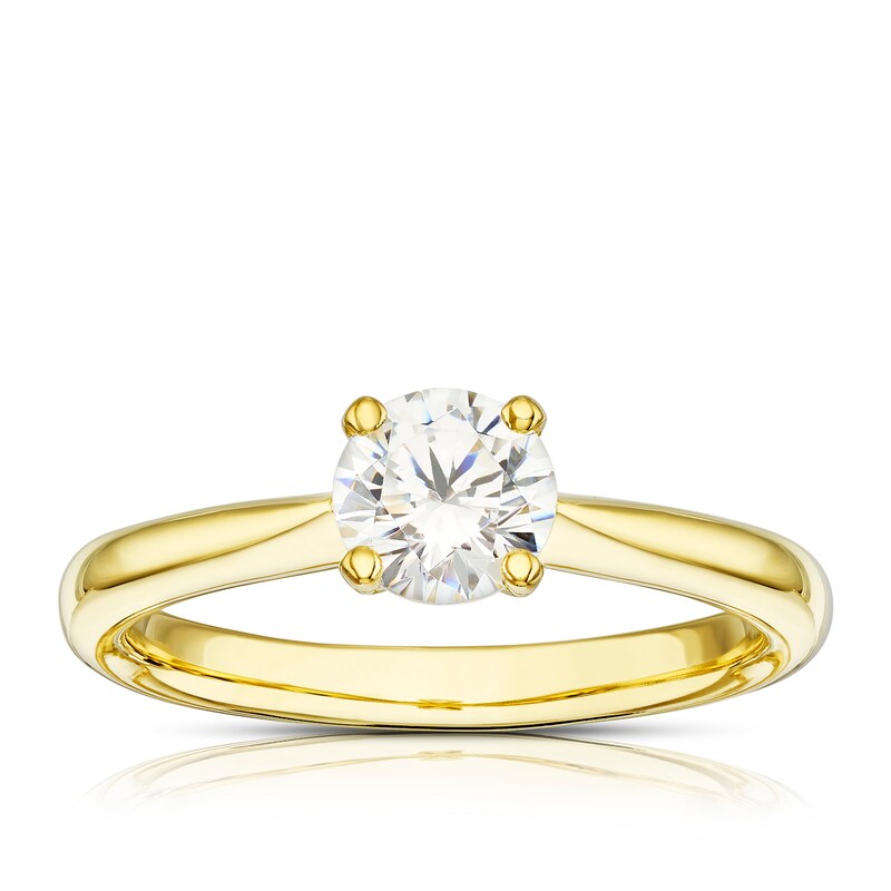 Origin 18ct Yellow Gold 0.70ct Diamond Round Cut Solitaire Ring