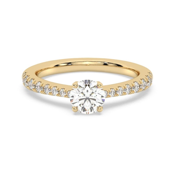 Origin 18ct Yellow Gold 1ct Total Diamond Round Cut Solitaire Ring