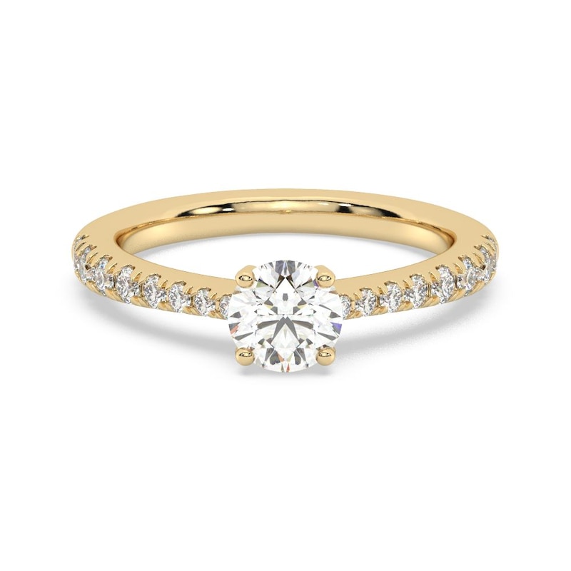 Origin 18ct Yellow Gold 1ct Total Diamond Round Cut Solitaire Ring