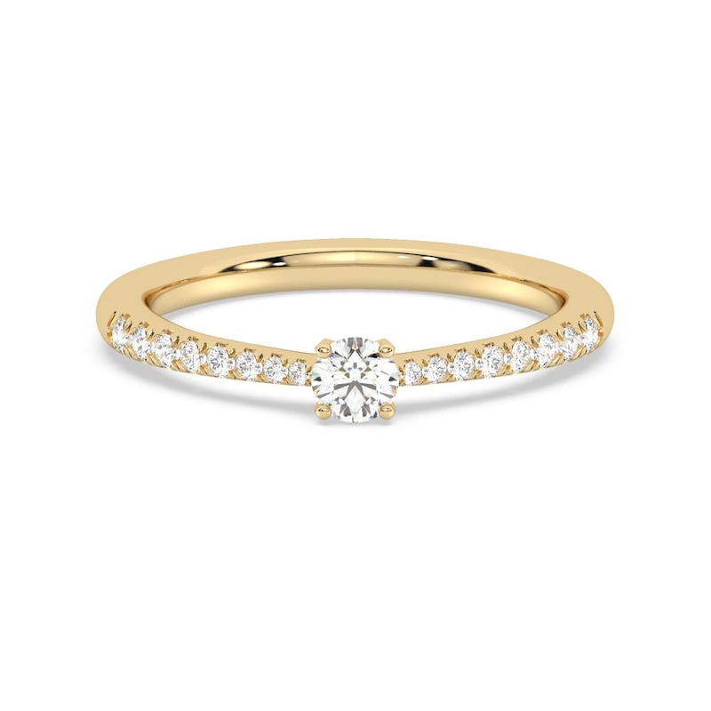 Origin 18ct Yellow Gold 0.33ct Total Diamond Round Cut Solitaire Ring