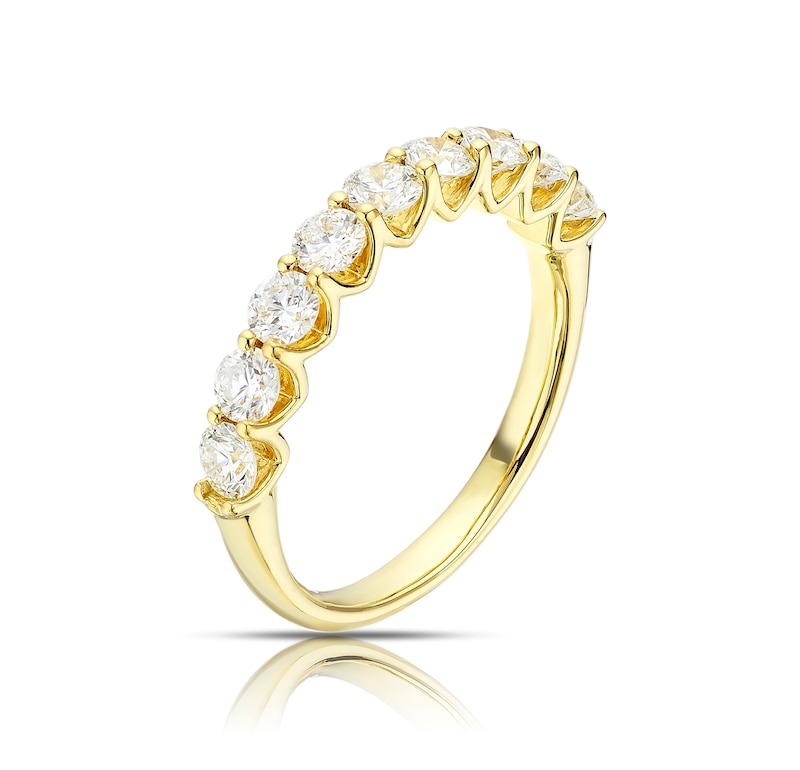 Origin 18ct Yellow Gold 1ct Diamond Pavé Half Eternity Ring