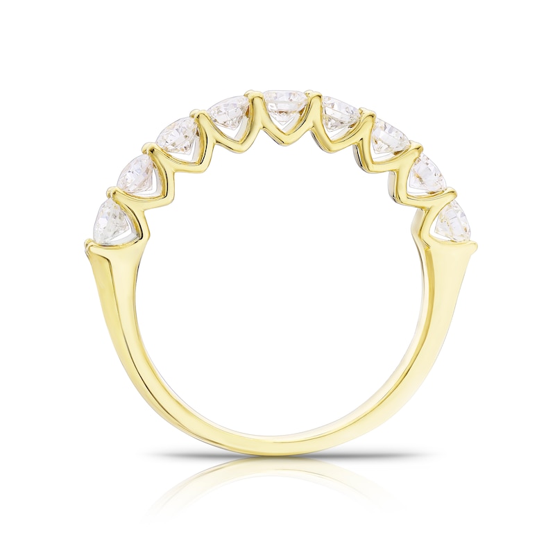 Origin 18ct Yellow Gold 1ct Diamond Pavé Half Eternity Ring