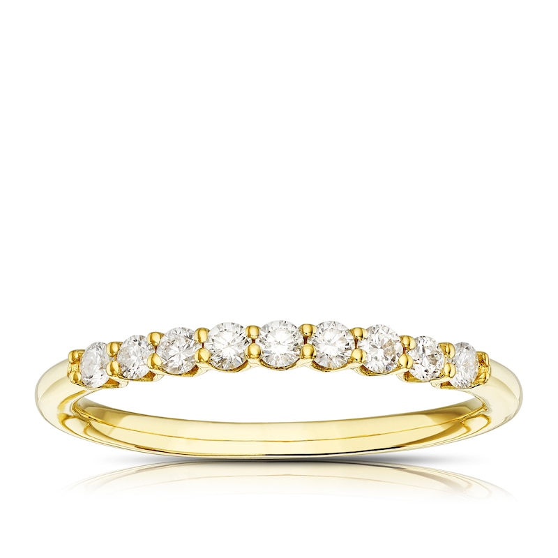 Origin 18ct Yellow Gold 0.25ct Diamond Pavé Half Eternity Ring