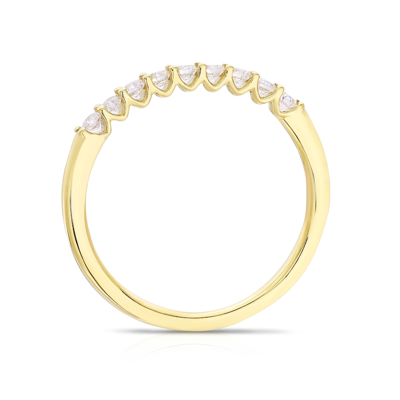 Origin 18ct Yellow Gold 0.25ct Diamond Pavé Half Eternity Ring