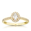 Thumbnail Image 0 of Origin 18ct Yellow Gold 0.50ct Diamond Oval Cut Halo Ring