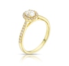 Thumbnail Image 1 of Origin 18ct Yellow Gold 0.50ct Diamond Oval Cut Halo Ring