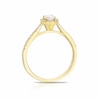 Thumbnail Image 2 of Origin 18ct Yellow Gold 0.50ct Diamond Oval Cut Halo Ring