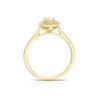 Thumbnail Image 2 of Origin 18ct Yellow Gold 0.50ct Diamond Oval Cut Halo Ring